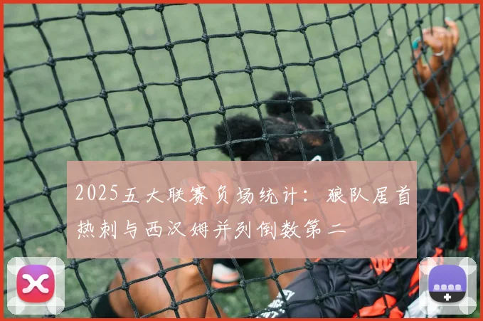 2025五大联赛负场统计：狼队居首热刺与西汉姆并列倒数第二